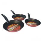 Kit 3 Frigideiras Antiaderentes 18, 20, 22cm Cereja Docesar