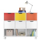 Kit 3 Gavetas Organizadoras  Amarelo, Laranja E Vermelho