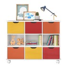 Kit 3 Gavetas Organizadoras  Amarelo, Laranja E Vermelho