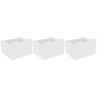 Kit 3 Gavetas Organizadoras Off White Fosco - Qmovi