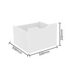 Kit 3 Gavetas Organizadoras Off White Fosco - Qmovi