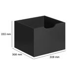 Kit 3 Gavetas Para Nicho Organizador Qmovi Preto Fosco