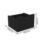 Kit 3 Gavetas Para Nicho Organizador Qmovi Preto Fosco