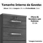 Kit 3 Gaveteiros Escritório Chave E Rodízios 4 Gavetas Gávea
