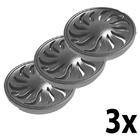 Kit 3 Grelha Abre/fecha Redonda Cor Titânio Dn100 Tigre