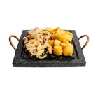 Kit 3 Grelha Para Carnes Servir Porção Pedra Sabão P 20x20cm