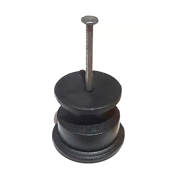 Kit 3 Isolador Roldana Plástico Prego 30x30 Preto Emb. 100un