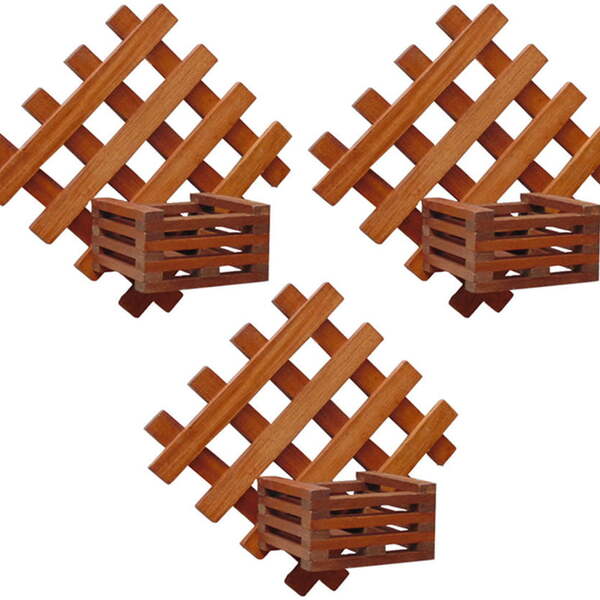 Kit 3 Jardins Verticais 30x30cm Com Cachepot