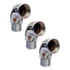 Kit 3 Joelho Cotovelo Curva Metal Cromado Rm X Rf 1/2'' X 90