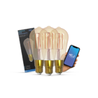 Kit 3 Lampada Led Pera Smart Wifi St64 6w Branco Quente/neutr