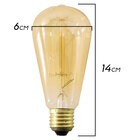 kit 3 lâmpadas de filamento de carbono Thomas Edison 40w 2200