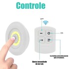 Kit 3 Lampadas Luminaria Led Controle Sem Fio Spot Remoto 15w