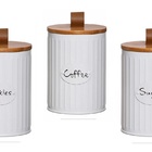 Kit 3 Latas Porta Condimentos Biscoito Café Açúcar Lisse Yoi