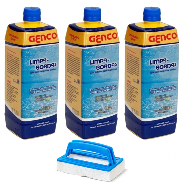 Kit 3 Limpa Bordas 1 Litro Esponja Limpa Bordas Para Piscinas Leroy Merlin