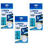 Kit 3 Limpa E Desengordura Telas Celular Tablet Notebook Gps