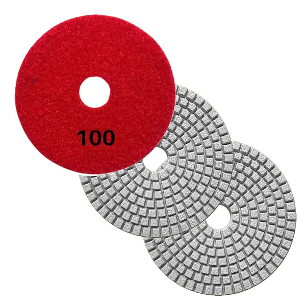 Kit 3 Lixa Cerâmica Diamantada P/ Polimento Grão 100 100mm