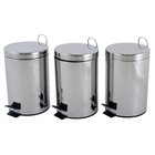 Kit 3 Lixeiras Aço Inox De 3 Litros Healer