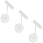 Kit 3 Luminária Arandela Spot Articulado Leitura Cama Branco