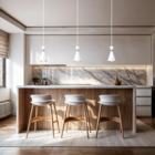 Kit 3 Luminária Pendente Mini Pequim 24cm Balcão Bancada Bran