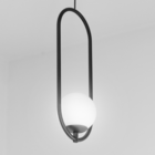 Kit 3 Luminária Pendente Teto Lustre Arco Globo Quarto Preto