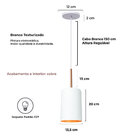 Kit 3 Luminária Pendente Veneza Branco