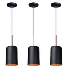 Kit 3 Luminária Pendente Veneza Preto