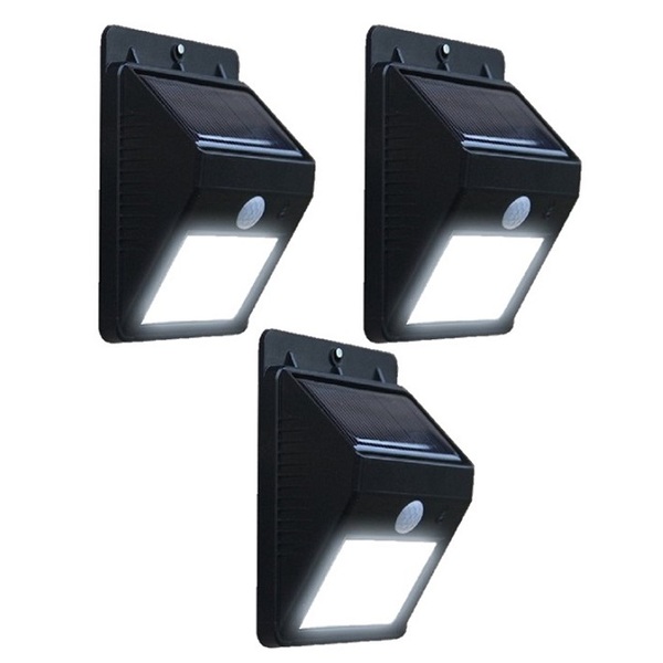 Kit 3 Luminária Solar Jardim Iluminação Residencial  20 Leds