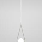 Kit 3 Luminária Teto Pendente Gota Globo Vidro Cozinha Prata