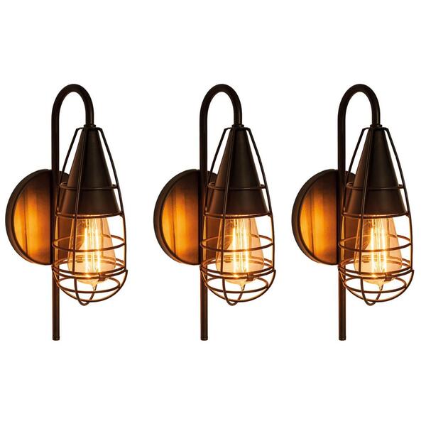 Kit 3 Luminárias Arandela Parede Vintage Retrô Aramada 5509 M