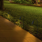 Kit 3 Luminárias Balizador Chão Jardim Piso Curvo Preto 50cm