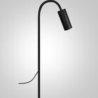 Kit 3 Luminárias Balizador Chão Jardim Piso Curvo Preto 50cm