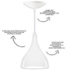 Kit 3 Luminárias Pendente Gota Branca