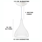 Kit 3 Luminárias Pendente Gota Branca