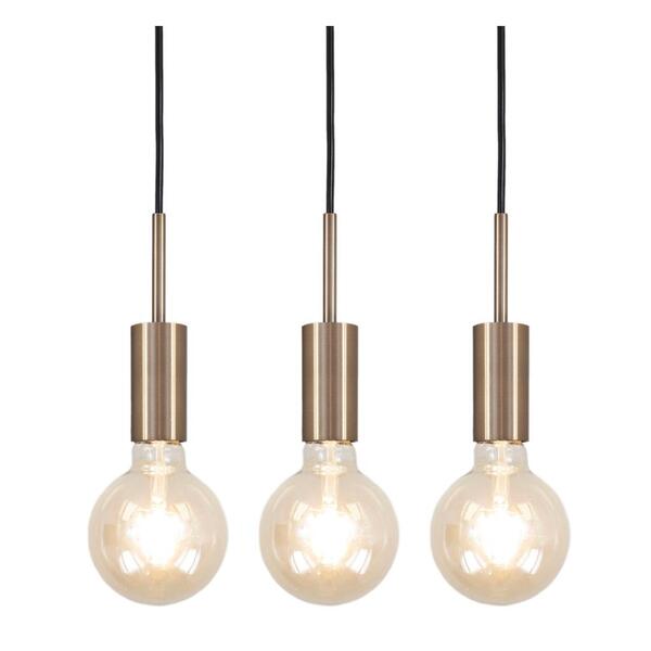 Kit 3 Luminárias Pendente Infinite Bronze Luxo Sala Cozinha