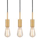 Kit 3 Luminárias Pendente Infinite Dourado Sala Cozinha