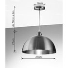 Kit 3 Luminárias Pendente Lustre Luxo Meia Lua Cobre 1803