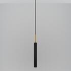 Kit 3 Luminárias Pendente Tubo Teto Sala Preto Dourado 40cm