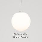 Kit 3 Luminárias Pendente Vidro Globo Branco Fosco 20cm 1782