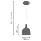 Kit 3 Luminárias Pendentes Bronze Cozinha Balcão 14 Cm 1xe27