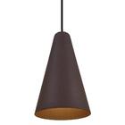 Kit 3 Luminárias Pendentes Lustre Marrom Balcão 14cm 1xe27