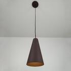 Kit 3 Luminárias Pendentes Lustre Marrom Balcão 14cm 1xe27