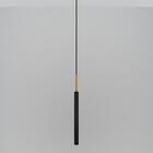 Kit 3 Luminárias Teto Tubo Pendente Cama Preto Dourado 40cm