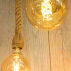 Kit 3 Lustre Pendente Bravalumi Corda Rustic E27 Bivolt