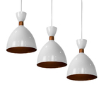 Kit 3 Lustre Pendente Califórnia De Alumínio Branco C/ Cobre
