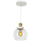 Kit 3 Lustre Pendente Château Bola Media Vidro Branco/gold