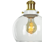 Kit 3 Lustre Pendente Château Bola Media Vidro Branco/gold