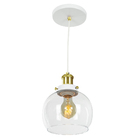 Kit 3 Lustre Pendente Château Bola Media Vidro Branco/gold