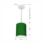 Kit/3 Lustre Pendente Cilíndrico Md-4012 Cúpula Em Tecido 18x