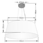 Kit/3 Lustre Pendente Cone Md-4062 Cúpula 25/60x50cm Rustico