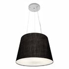 Kit/3 Lustre Pendente Cone Md-4152 Cúpula Em Tecido 30/40x30c
